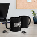 Turbocharged Coffee Mug — "Fueled & Boosted" Black Ceramic Mug (11oz/15oz)
